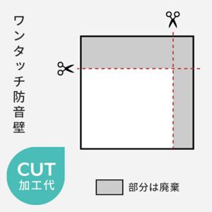 ワンタッチ防音壁 ワンタッチ防音壁 カット・加工 サイズ調整カット ※必ずご希望の