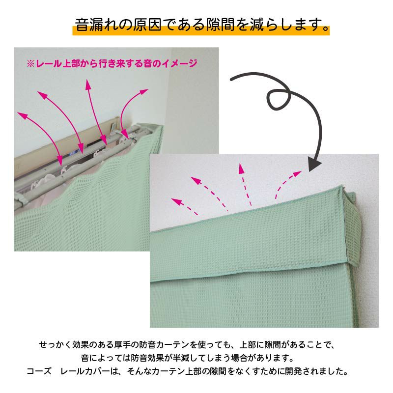 防音カーテン コーズレールカバー イージーオーダー 幅241-260cm