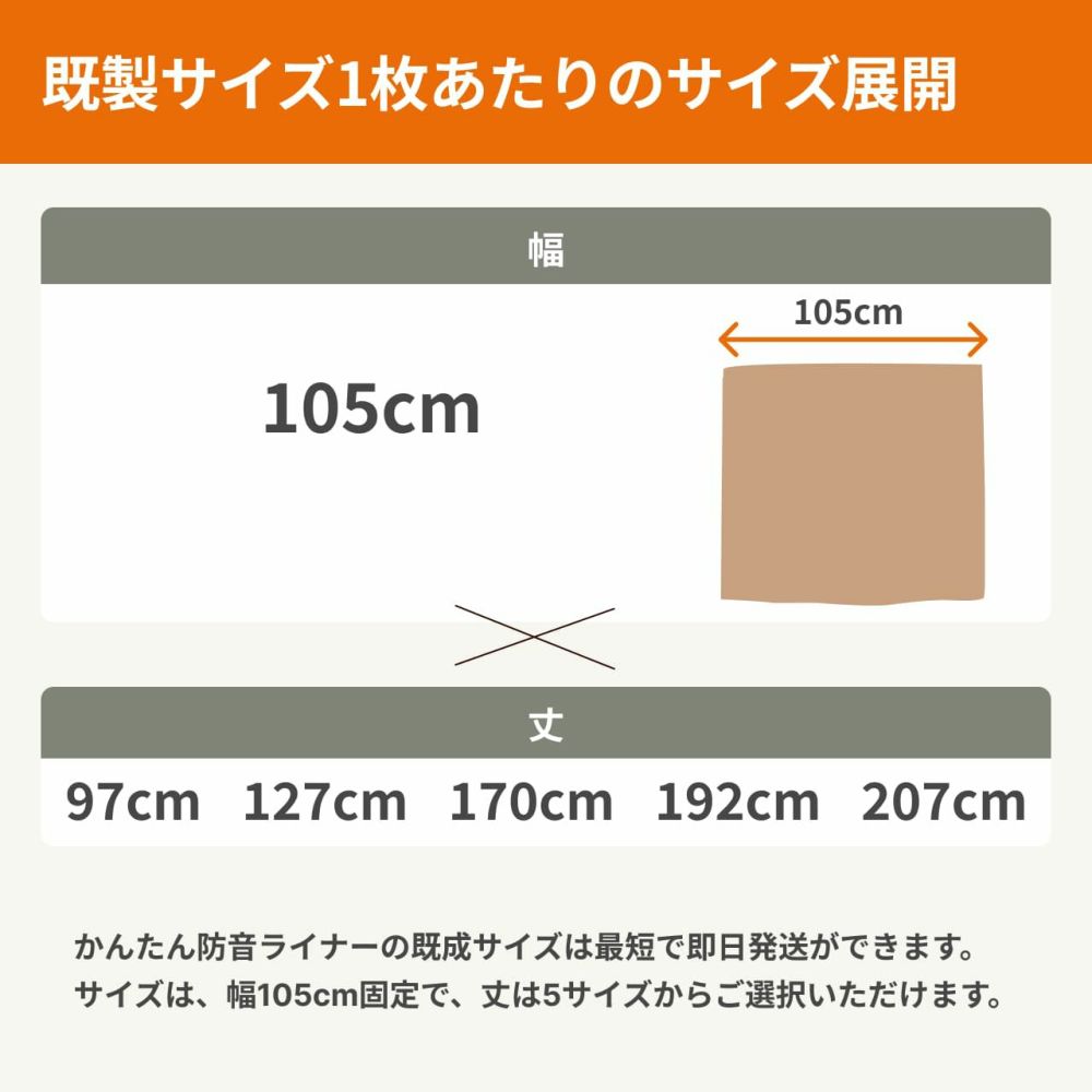 かんたん防音ライナー 幅105cm×192cm 2点セット かんたん防音ライナー 幅105cm×丈192cm 1枚 | 防音専門ピアリビング