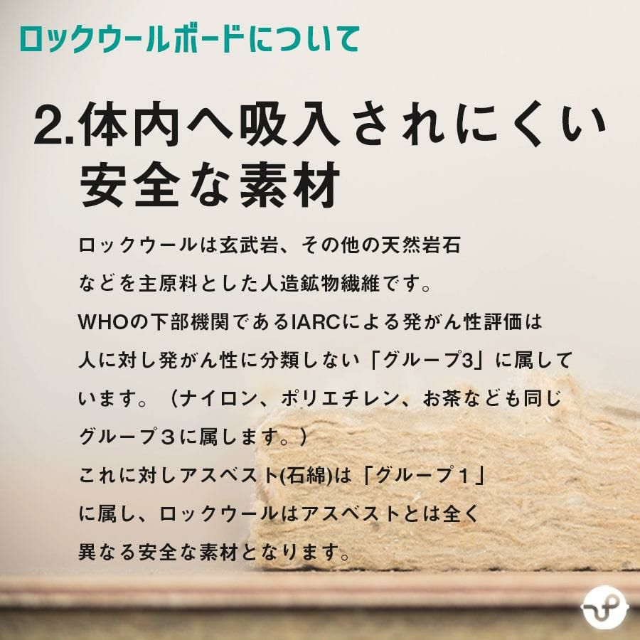 ロックウールボード 密度80kg/m3 ガラスクロス片面貼り／白 605×910mm 厚さ50mm 8枚入 1ケース | 防音専門ピアリビング