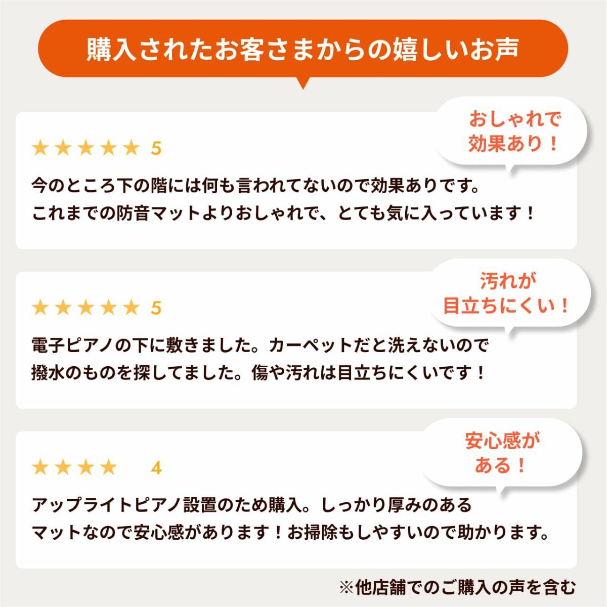 ご購入いただいたお客様からの嬉しいお声