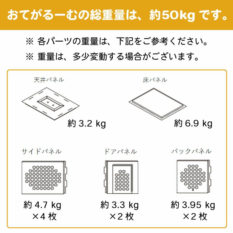 おてがるーむの重量